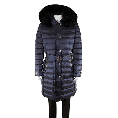 burberry ashmore fur-trimmed quilted down coat|Burberry Ladies Navy Ashmore Fur.